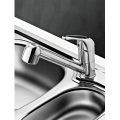 Pyramis 095201001 Essential Festivo Μπαταρία Κουζίνας Πάγκου με Ντουζ και Σπιράλ Chrome